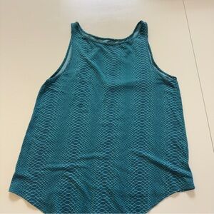 Under Armour Teal Textured Split Back Tank Top